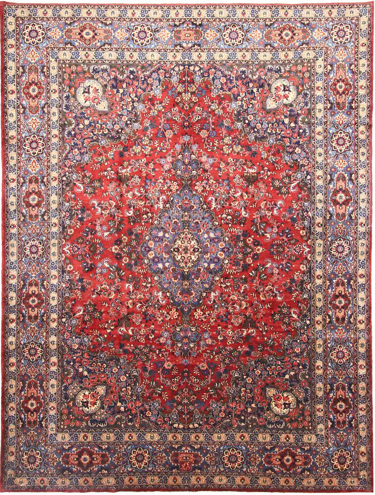 Persian Rug Mashhad 13'1"x9'11" 13'1"x9'11", Persian Rug Knotted by hand