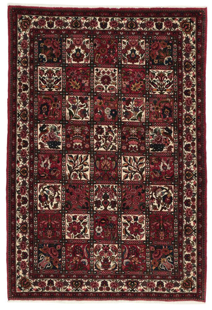 Persian Rug Bakhtiari 5'1"x3'5" 5'1"x3'5", Persian Rug Knotted by hand