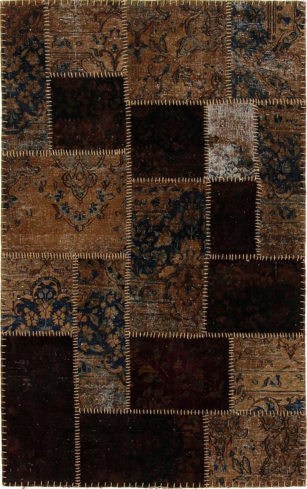  ペルシャ絨毯 パッチワーク 187x117 187x117,  ペルシャ絨毯 手織り