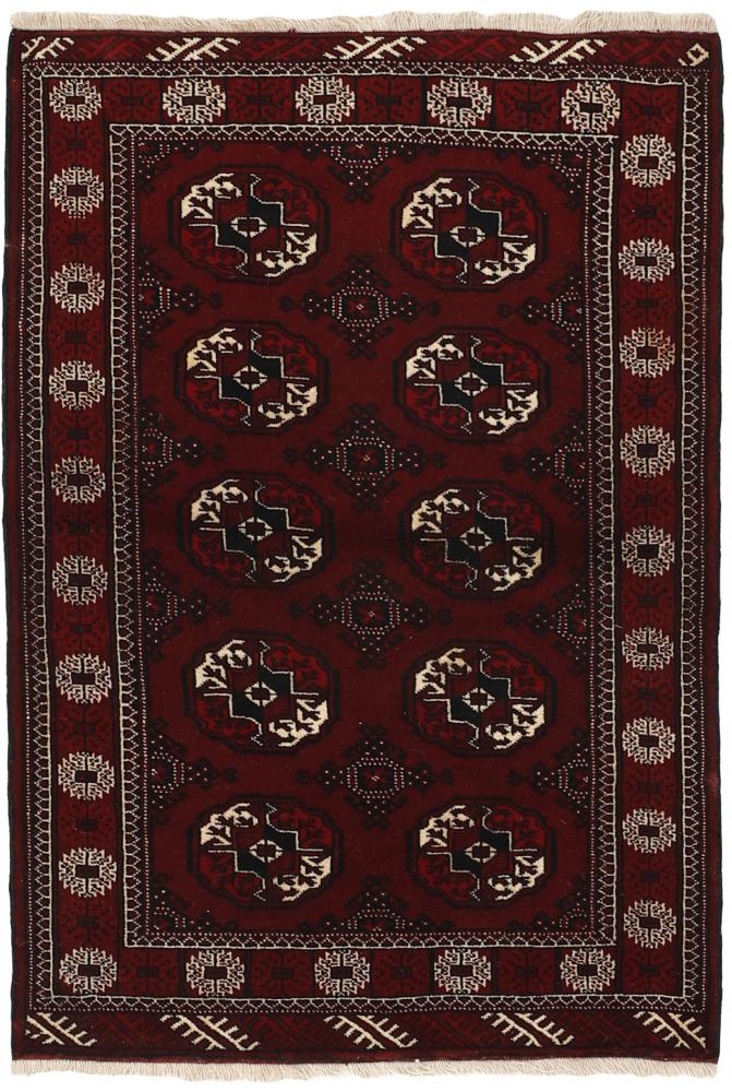 Tapis persan Turkaman 4'9"x3'5" 4'9"x3'5", Tapis persan Noué à la main