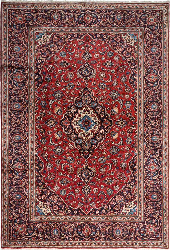 Persian Rug Keshan 9'7"x6'7" 9'7"x6'7", Persian Rug Knotted by hand