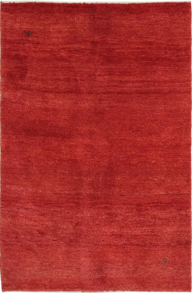 Persian Rug Persian Gabbeh Loribaft 6'0"x4'0" 6'0"x4'0", Persian Rug Knotted by hand