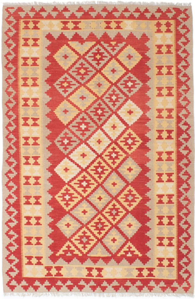 Persian Rug Kilim Fars 8'1"x5'5" 8'1"x5'5", Persian Rug Woven by hand