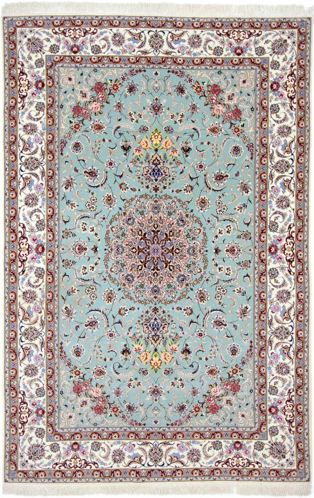 Persisk matta Isfahan Silkesvarp 7'7"x4'10" 7'7"x4'10", Persisk matta Knuten för hand