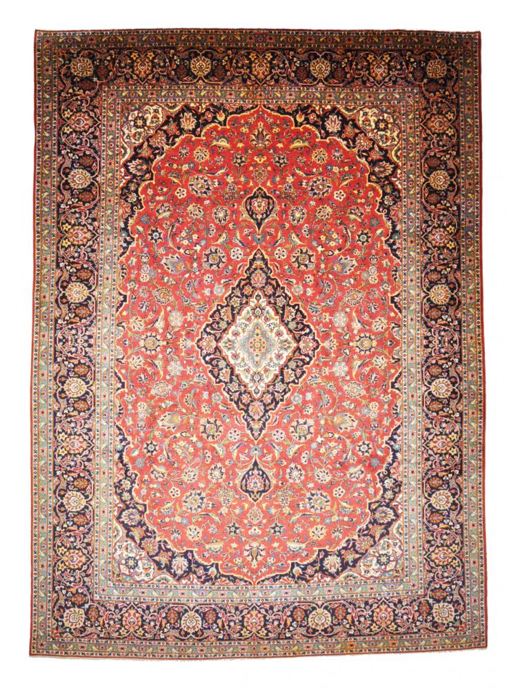  ペルシャ絨毯 カシャン 12'8"x9'1" 12'8"x9'1",  ペルシャ絨毯 手織り