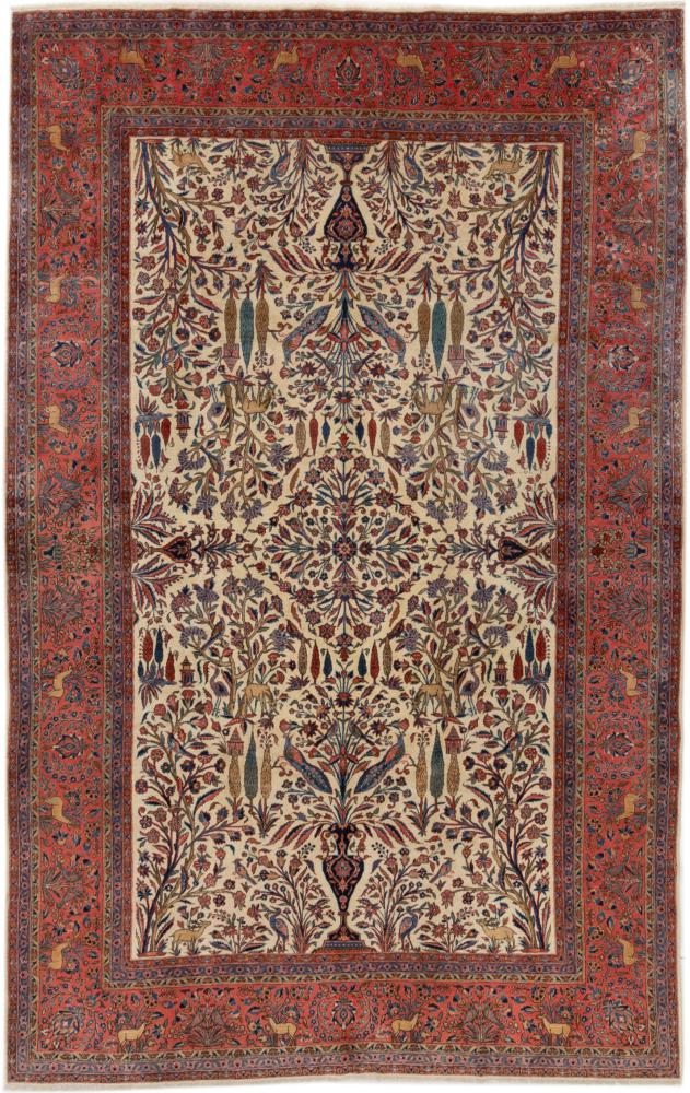 Persian Rug Keshan Antique 10'5"x6'9" 10'5"x6'9", Persian Rug Knotted by hand