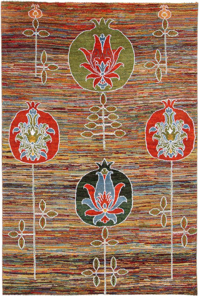 Persian Rug Persian Gabbeh Loribaft Nature 7'0"x4'9" 7'0"x4'9", Persian Rug Knotted by hand