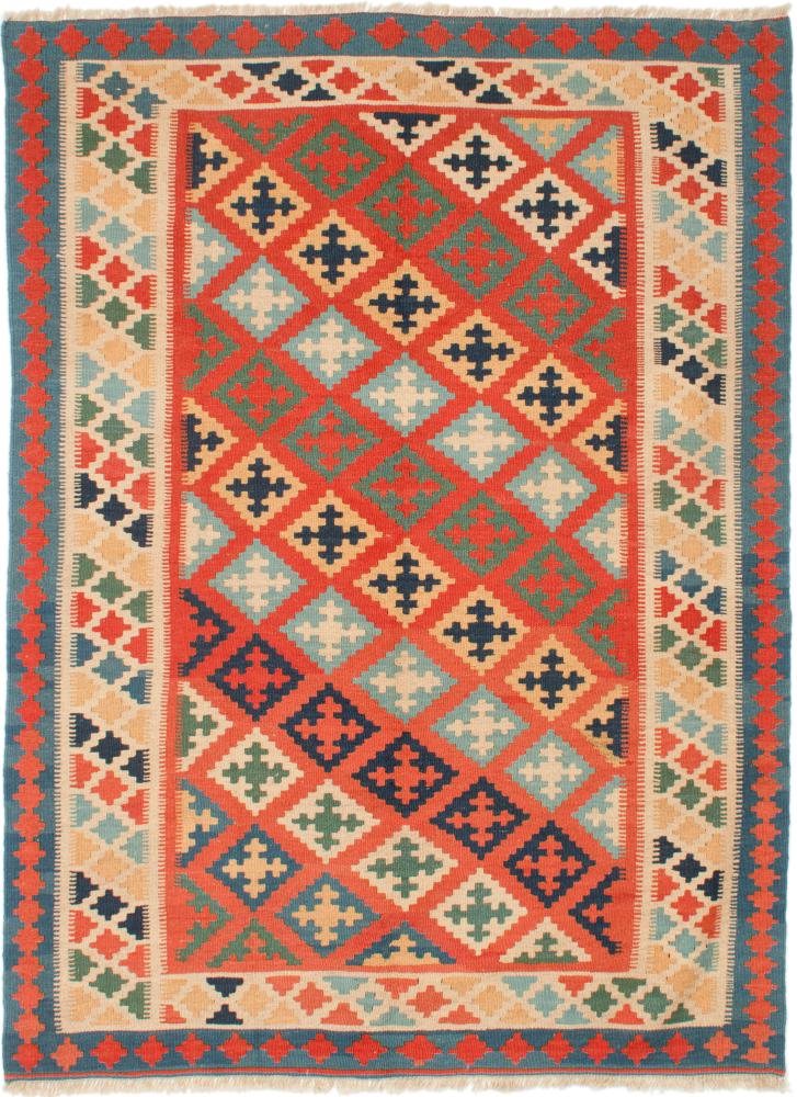 Persian Rug Kilim Fars 6'10"x5'3" 6'10"x5'3", Persian Rug Woven by hand