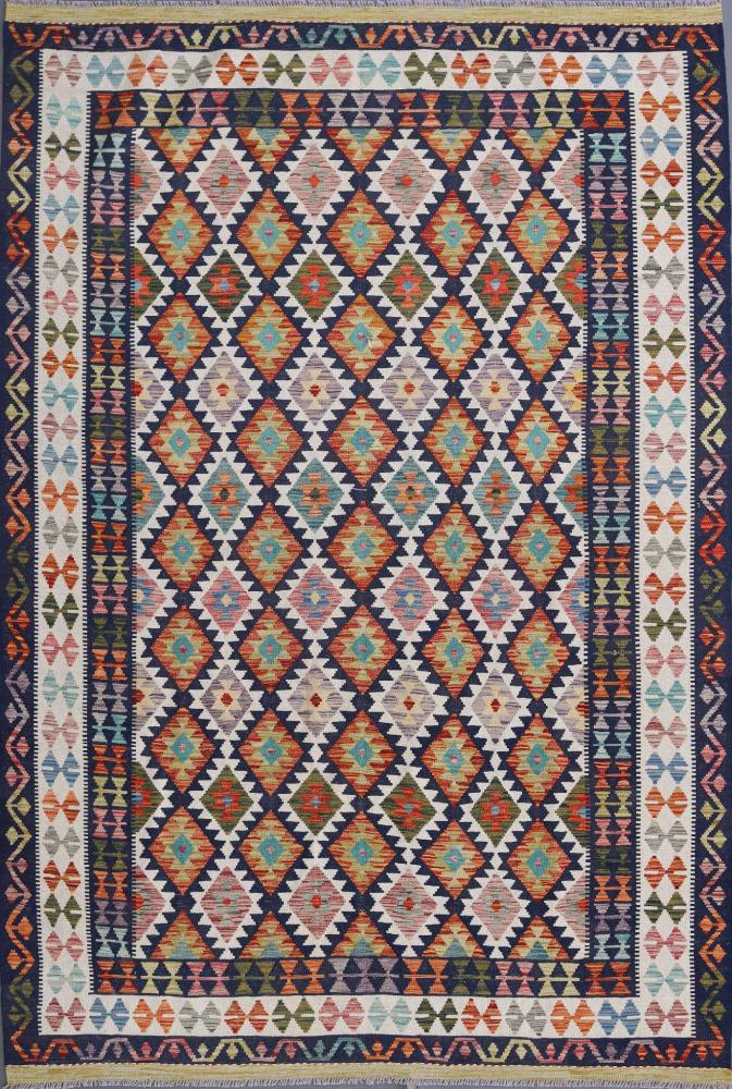 Afghanischer Teppich Kelim Afghan 9'11"x6'9" 9'11"x6'9", Perserteppich Handgewebt