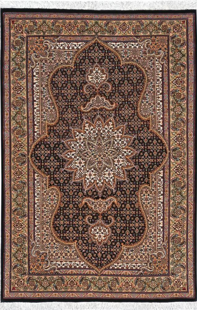 Persian Rug Tabriz Mahi 50Raj 4'11"x3'3" 4'11"x3'3", Persian Rug Knotted by hand