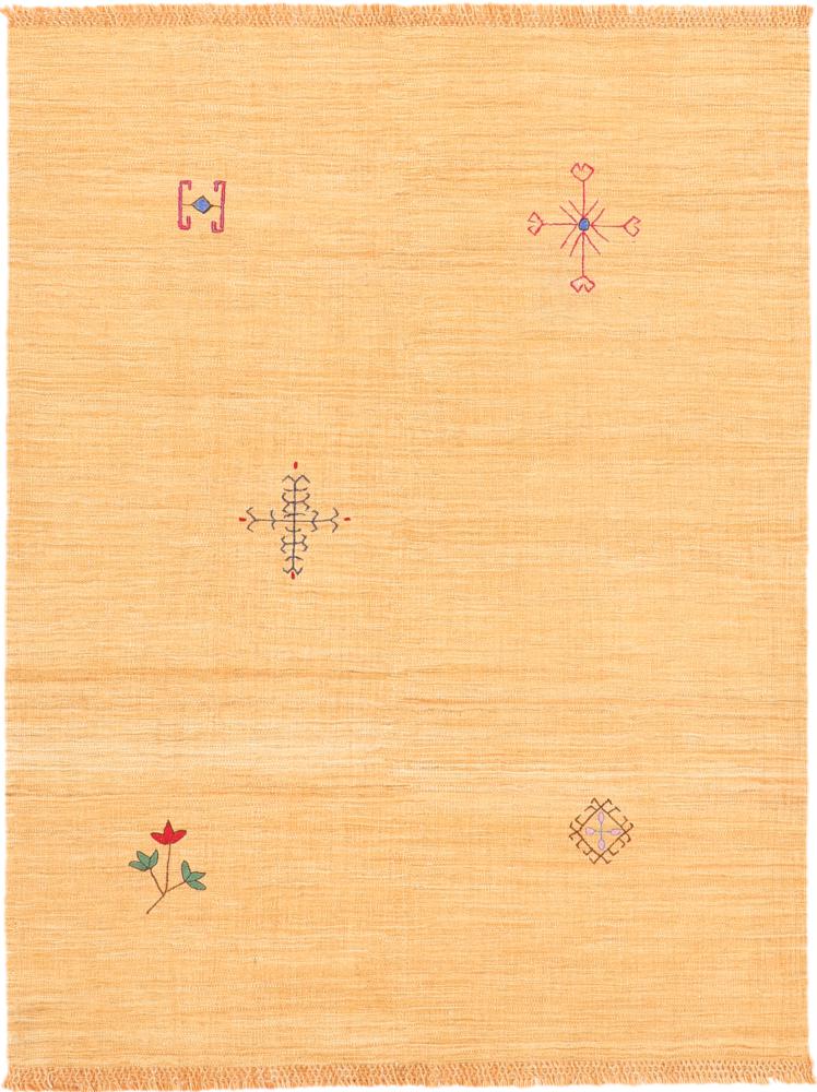Afghan rug Kilim Afghan Flower 6'8"x5'0" 6'8"x5'0", Persian Rug Woven by hand