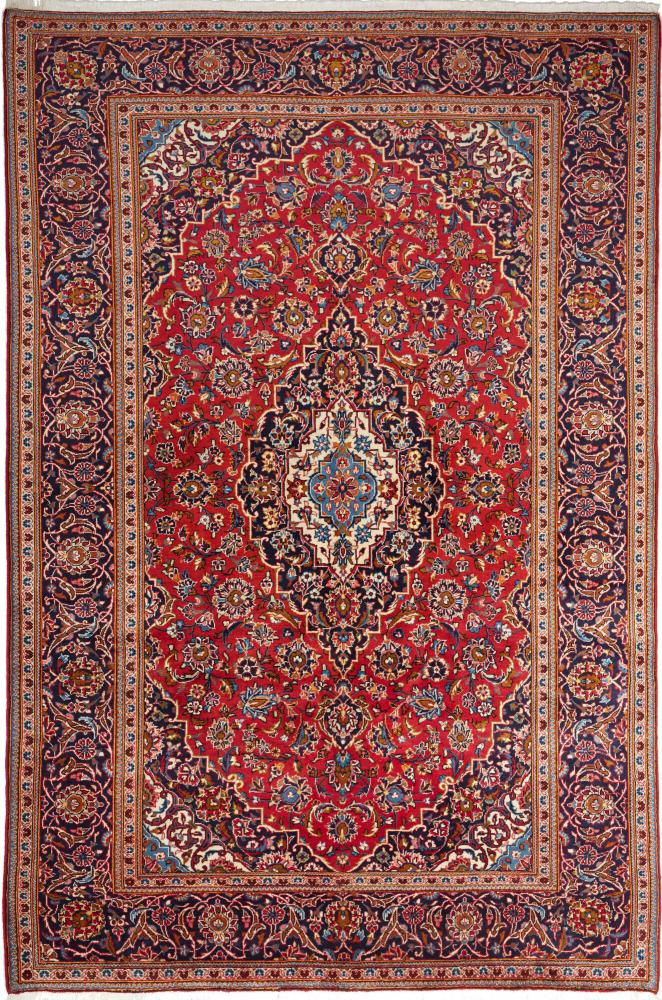 Persian Rug Keshan 9'7"x6'5" 9'7"x6'5", Persian Rug Knotted by hand