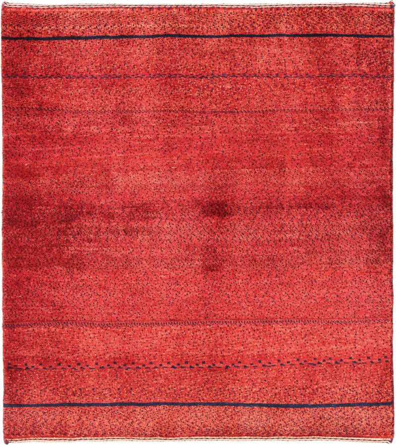 Tapis persan Persan Gabbeh Loribaft Atash 106x99 106x99, Tapis persan Noué à la main