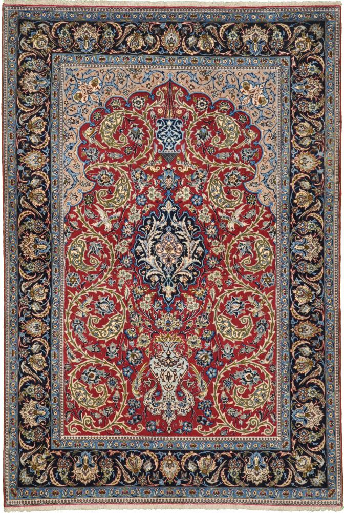 Perserteppich Isfahan Seidenkette 160x109 160x109, Perserteppich Handgeknüpft