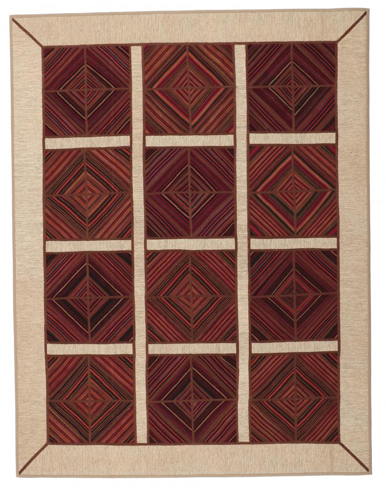 Persian Rug Kilim Patchwork 8'4"x6'5" 8'4"x6'5", Persian Rug Woven by hand