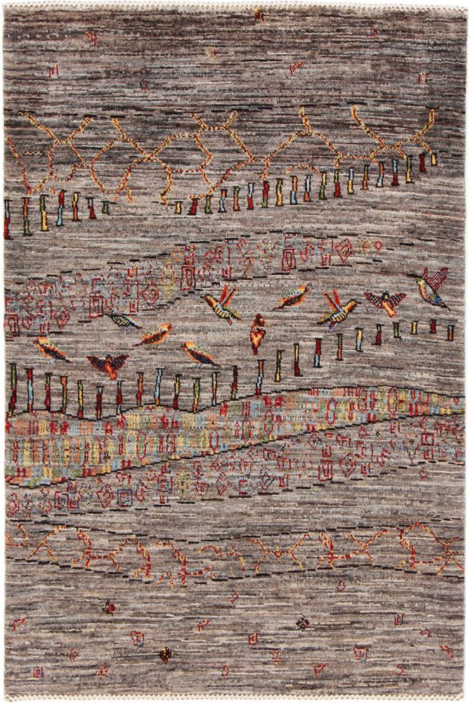 Persian Rug Persian Gabbeh Loribaft Nowbaft 126x82 126x82, Persian Rug Knotted by hand