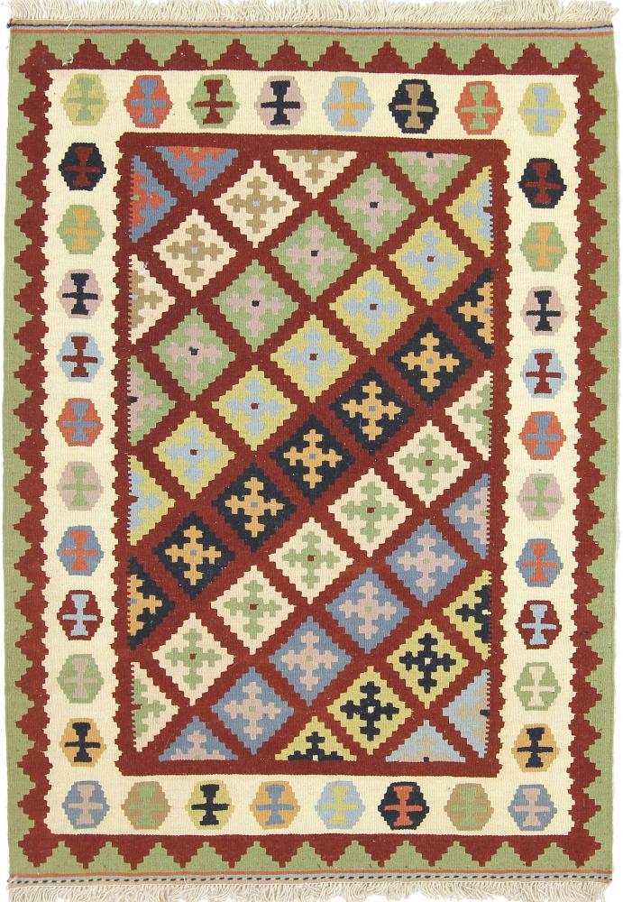 Persian Rug Kilim Fars 4'10"x3'5" 4'10"x3'5", Persian Rug Woven by hand