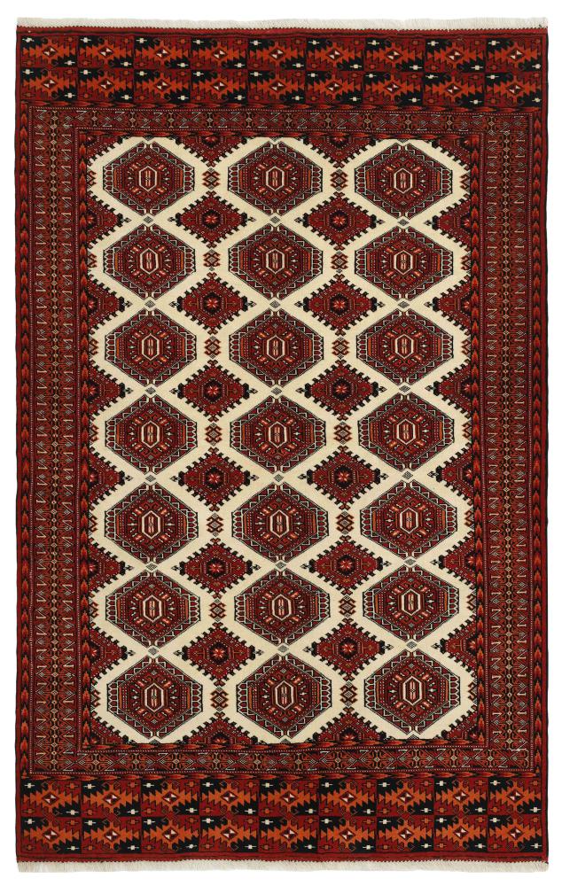 Tapis persan Turkaman 241x157 241x157, Tapis persan Noué à la main