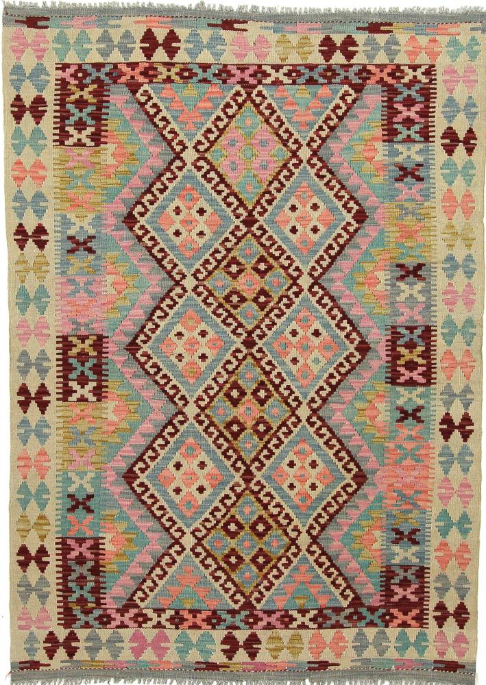 アフガンカーペット キリム アフガン 174x124 174x124,  ペルシャ絨毯 手織り