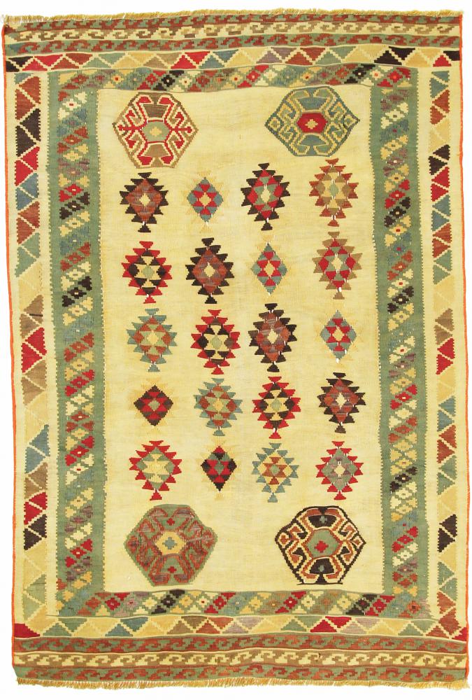 Persian Rug Kilim Fars Old Style 216x145 216x145, Persian Rug Woven by hand