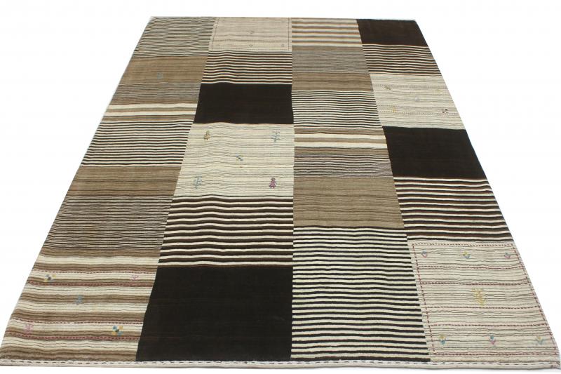 Indischer Teppich Loom Gabbeh Lori 9'9"x6'11" 9'9"x6'11", Perserteppich Loom handgeknüpft