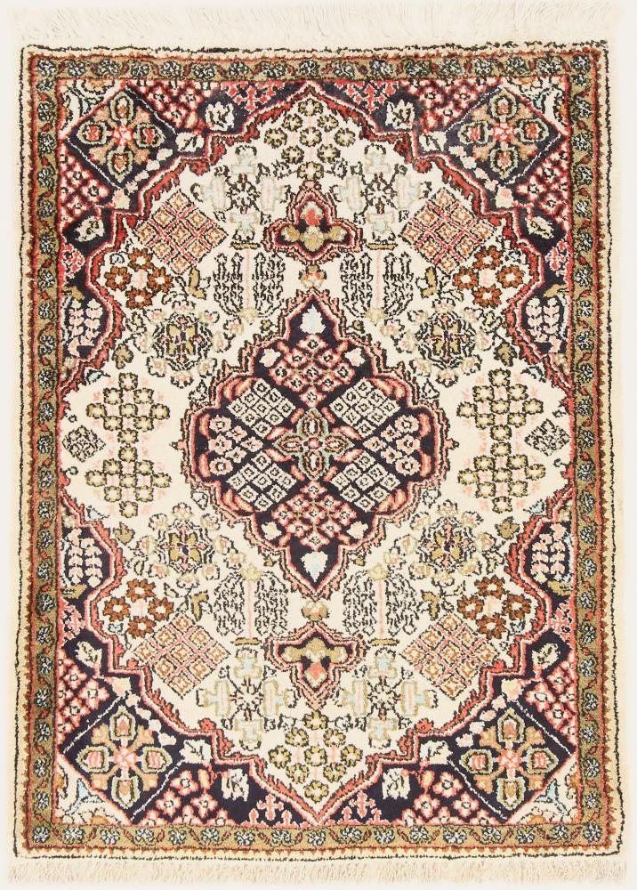 Persian Rug Qum Silk 2'6"x1'10" 2'6"x1'10", Persian Rug Knotted by hand
