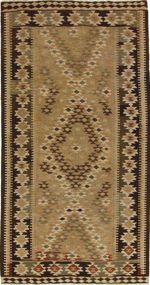  ペルシャ絨毯 キリム Fars Azerbaijan アンティーク 8'6"x4'8" 8'6"x4'8",  ペルシャ絨毯 手織り