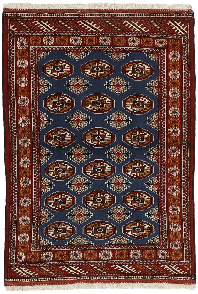 Persian Rug Turkaman 4'10"x3'2" 4'10"x3'2", Persian Rug Knotted by hand