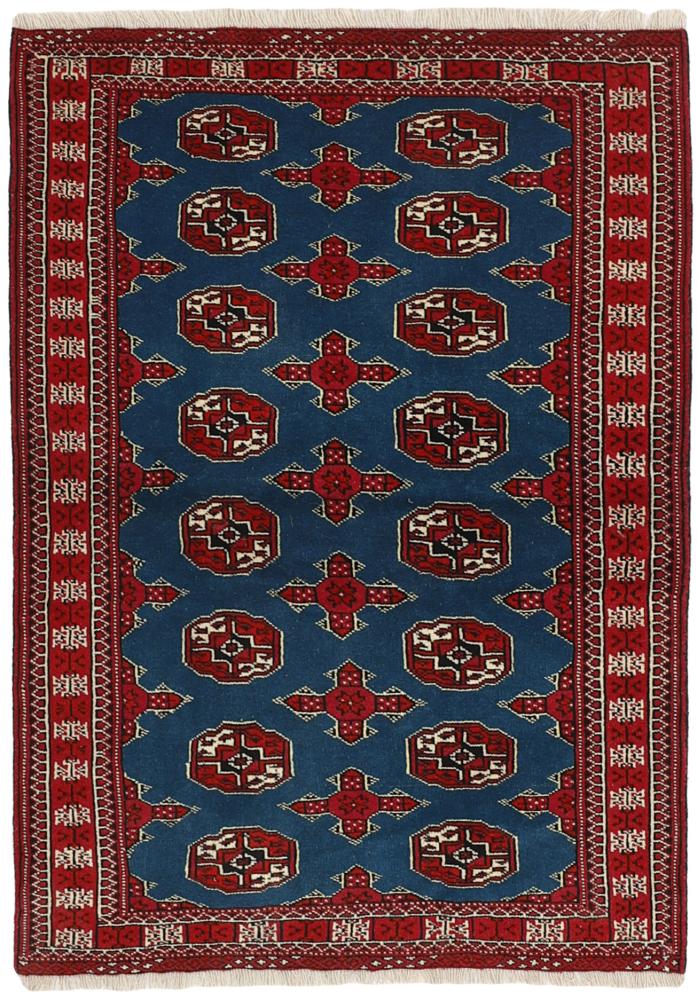 Perzisch tapijt Turkaman 4'10"x3'3" 4'10"x3'3", Perzisch tapijt Handgeknoopte