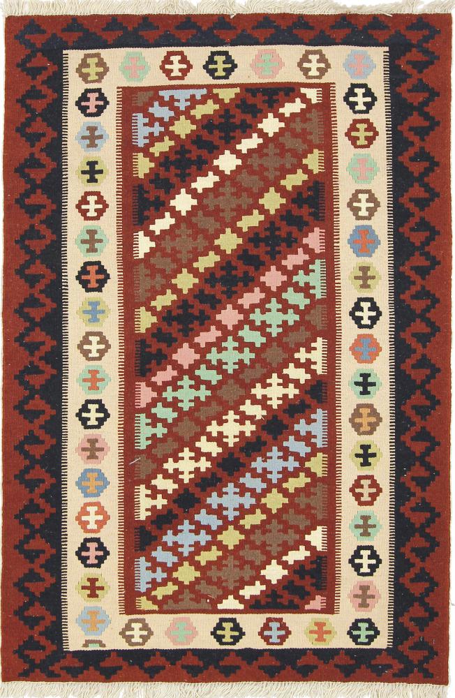 Persian Rug Kilim Fars 4'11"x3'3" 4'11"x3'3", Persian Rug Woven by hand