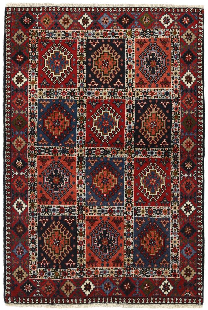 Persian Rug Yalameh 4'9"x3'4" 4'9"x3'4", Persian Rug Knotted by hand