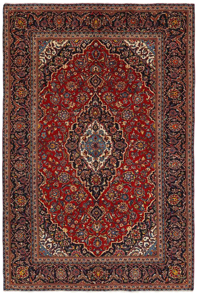 Persian Rug Keshan 9'7"x6'6" 9'7"x6'6", Persian Rug Knotted by hand