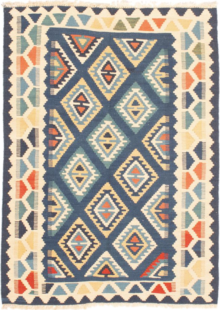 Persian Rug Kilim Fars 4'4"x3'1" 4'4"x3'1", Persian Rug Woven by hand