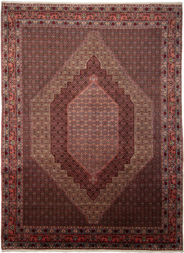 Tapis persan Senneh 11'1"x8'4" 11'1"x8'4", Tapis persan Noué à la main