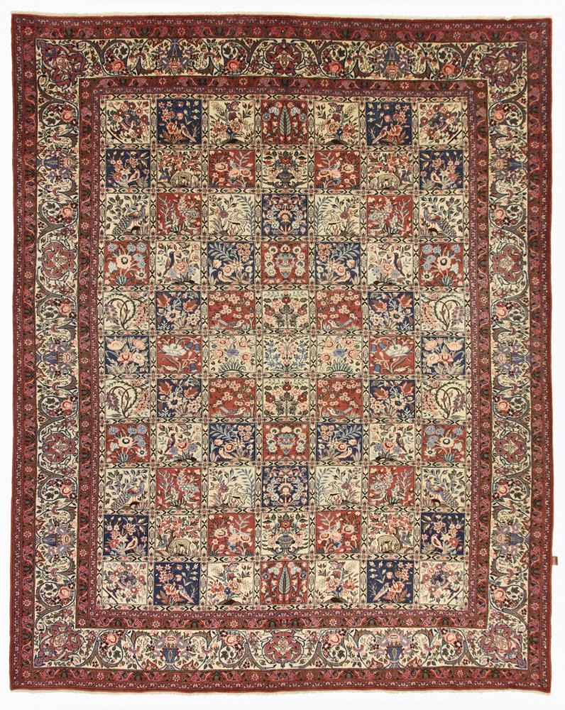 Persian Rug Bakhtiari 12'11"x10'2" 12'11"x10'2", Persian Rug Knotted by hand