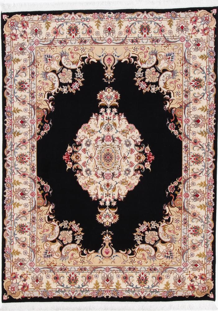 Persian Rug Tabriz 50Raj 7'7"x5'7" 7'7"x5'7", Persian Rug Knotted by hand