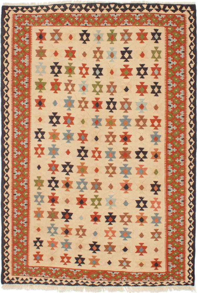 Persian Rug Kilim Fars 6'0"x4'2" 6'0"x4'2", Persian Rug Woven by hand