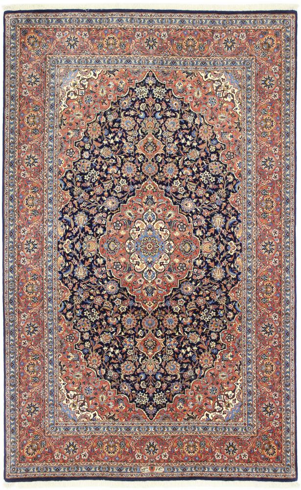 Tappeto persiano Isfahan Ilam Sherkat Farsh Ordito in Seta 211x134 211x134, Tappeto persiano Annodato a mano