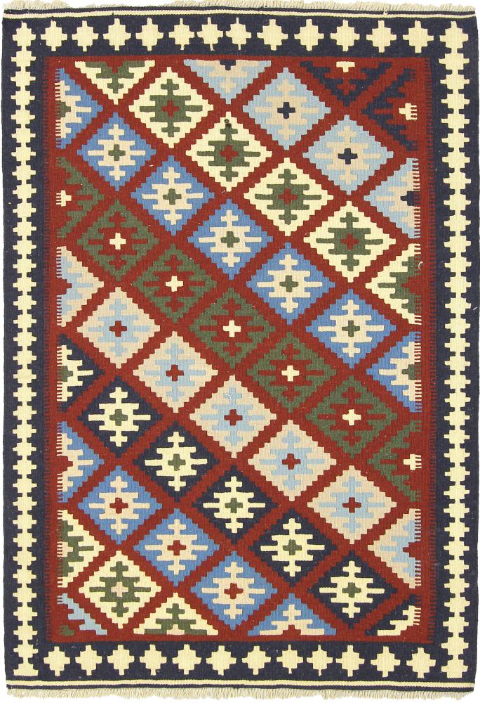  ペルシャ絨毯 キリム Fars 4'9"x3'4" 4'9"x3'4",  ペルシャ絨毯 手織り