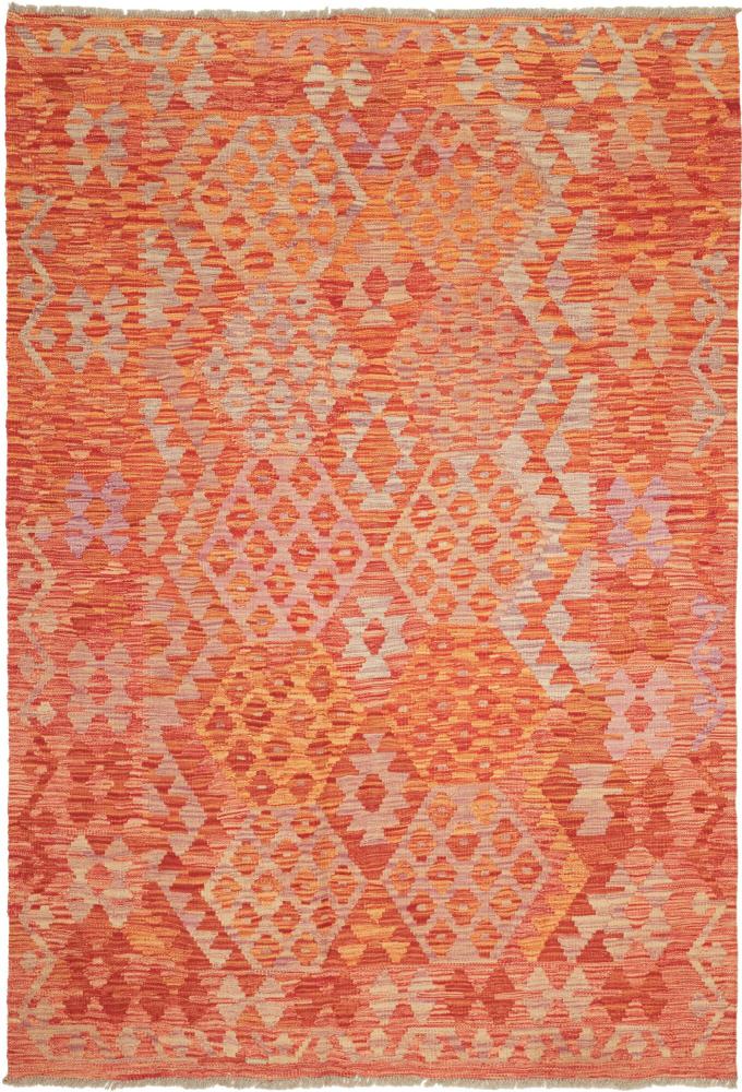 Tapis afghan Kilim Afghan 214x147 214x147, Tapis persan Tissé à la main