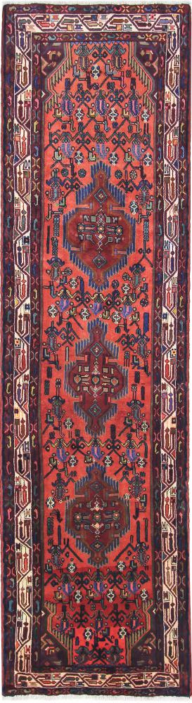 Persian Rug Hamadan 9'11"x2'8" 9'11"x2'8", Persian Rug Knotted by hand