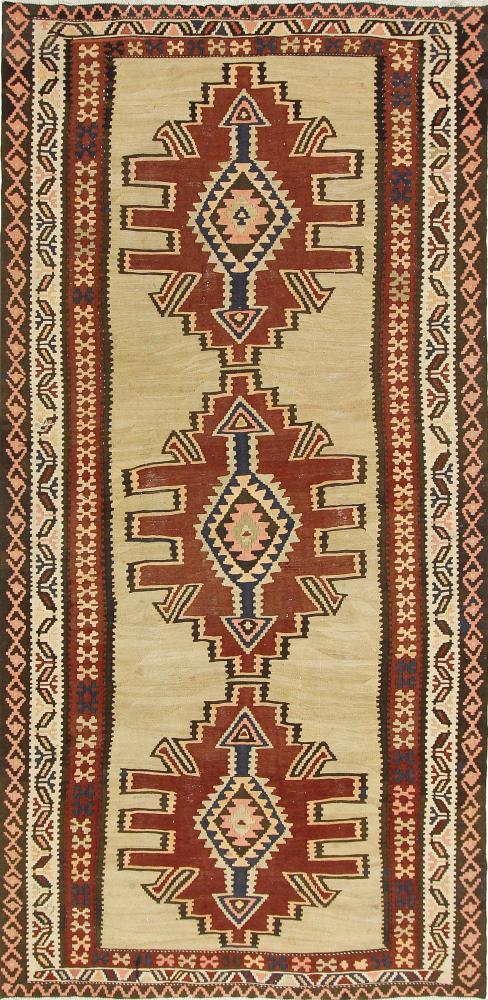  ペルシャ絨毯 キリム Fars Azerbaijan アンティーク 10'5"x5'2" 10'5"x5'2",  ペルシャ絨毯 手織り