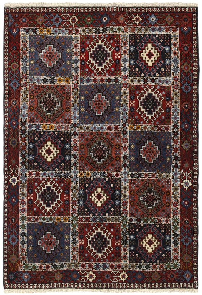 Persian Rug Yalameh 4'9"x3'4" 4'9"x3'4", Persian Rug Knotted by hand