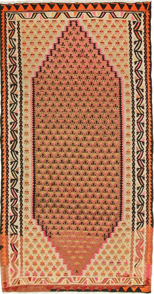  ペルシャ絨毯 キリム Fars Azerbaijan アンティーク 8'11"x4'8" 8'11"x4'8",  ペルシャ絨毯 手織り