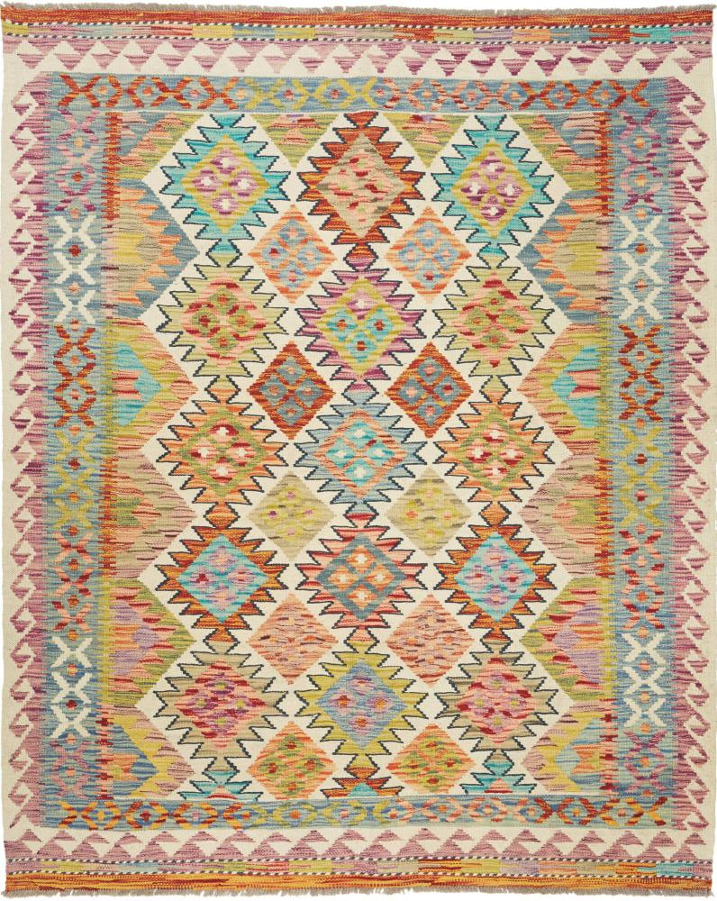 Tapis afghan Kilim Afghan 6'6"x5'2" 6'6"x5'2", Tapis persan Tissé à la main