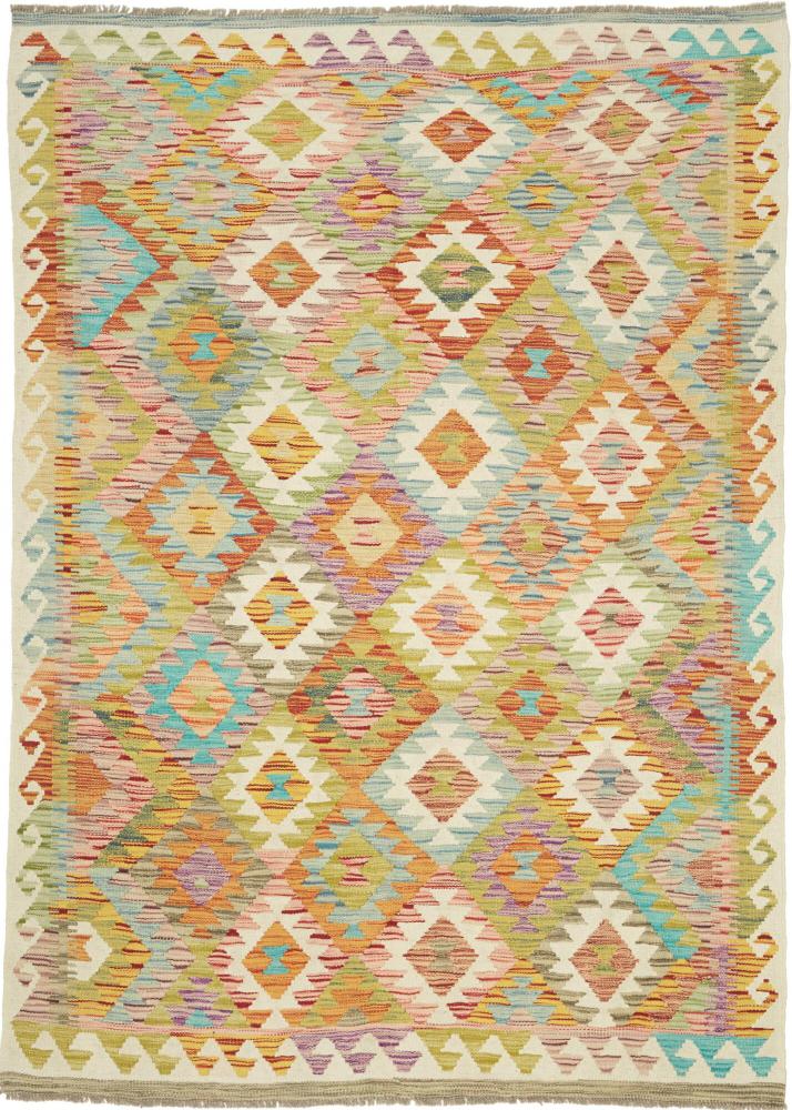 Alfombra afgana Kilim Afghan 208x150 208x150, Alfombra persa Tejido a mano