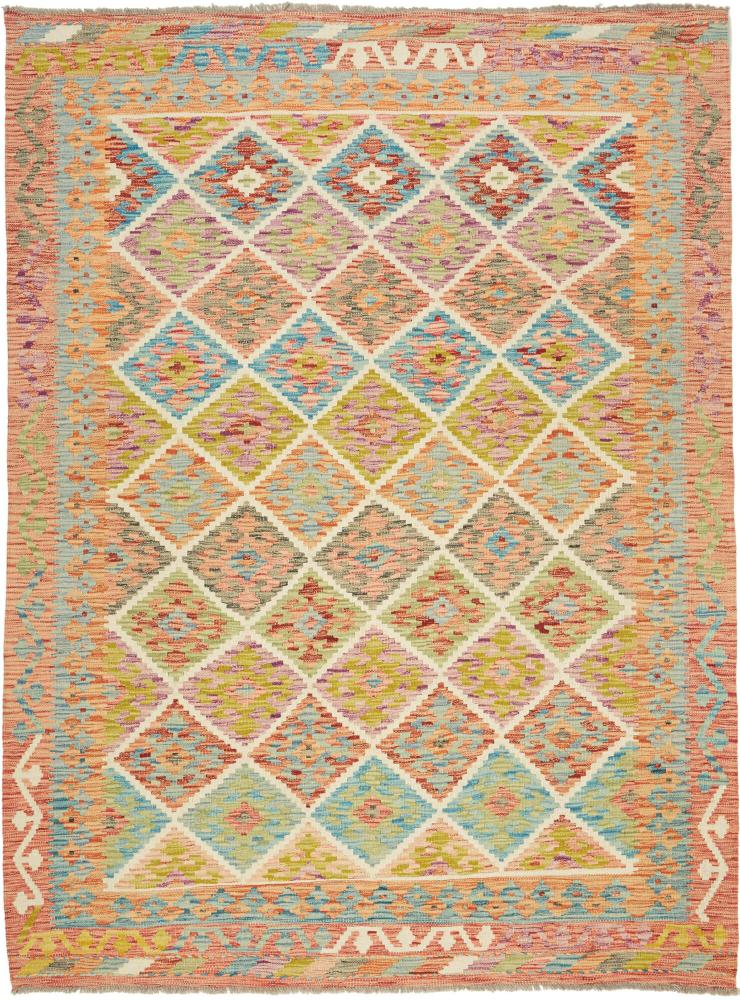 Afghan rug Kilim Afghan 6'11"x5'2" 6'11"x5'2", Persian Rug Woven by hand