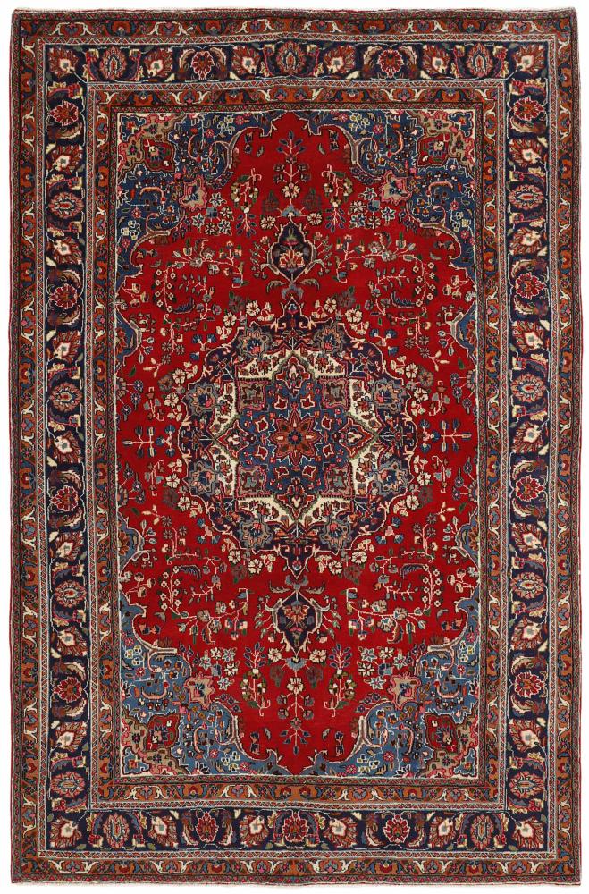  ペルシャ絨毯 Mashhad 9'7"x6'2" 9'7"x6'2",  ペルシャ絨毯 手織り