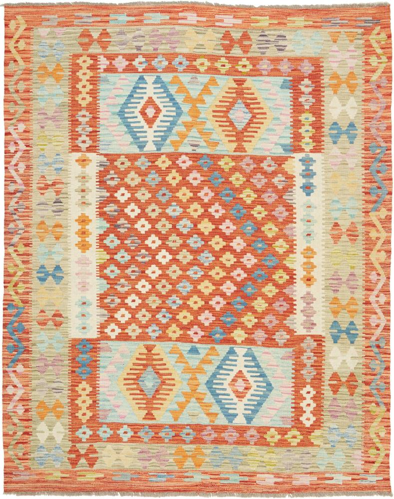 Afghan rug Kilim Afghan 6'7"x5'1" 6'7"x5'1", Persian Rug Woven by hand