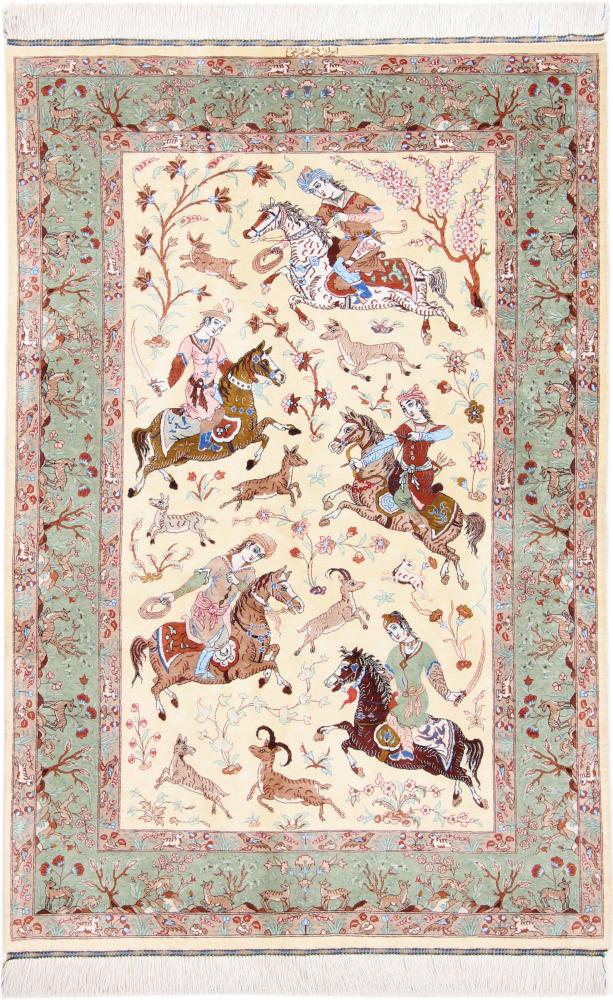 Perzsa szőnyeg Ghom Selyem Signed 152x100 152x100, Perzsa szőnyeg Kézzel csomózva